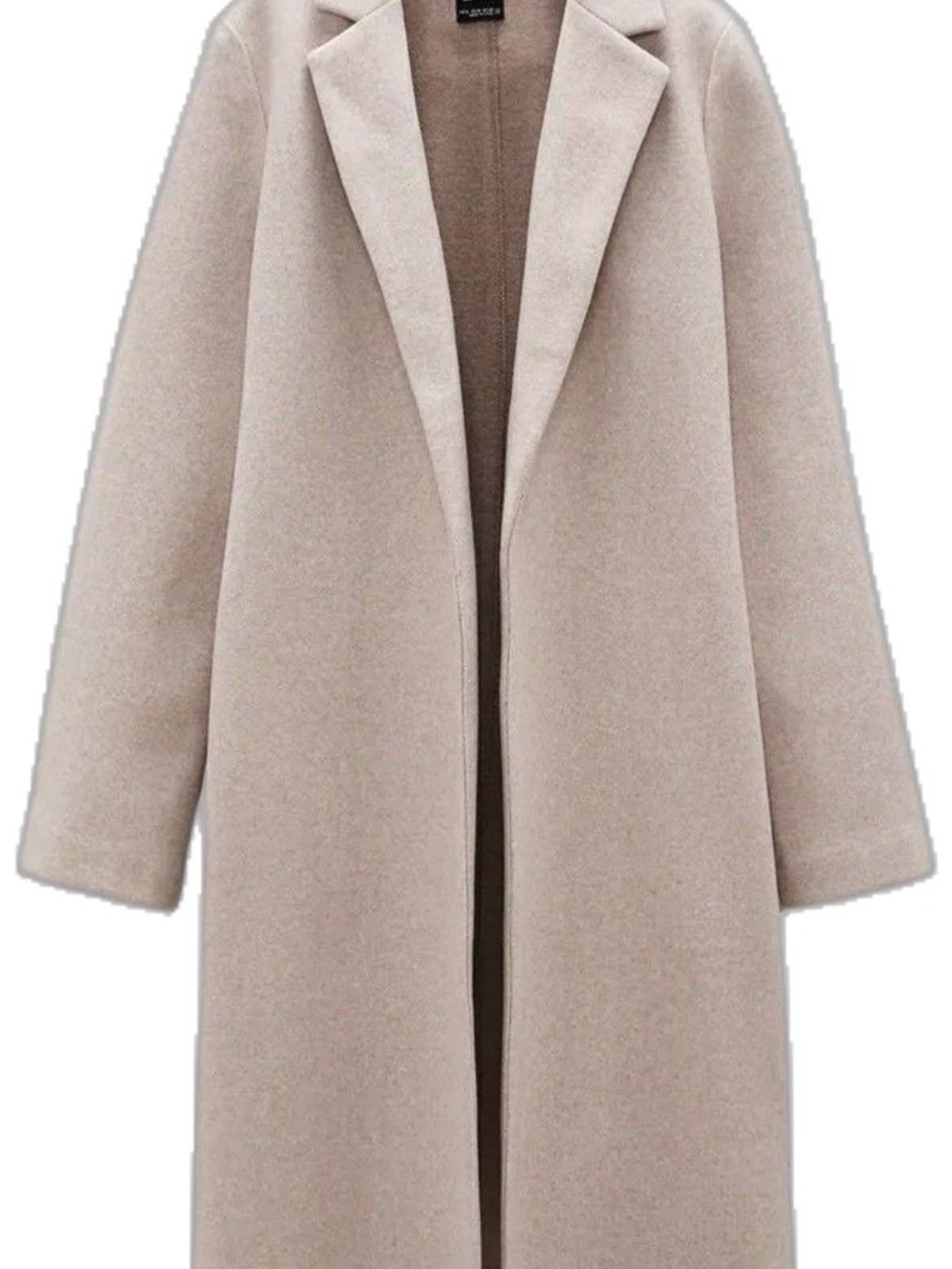 Zara Open-Front Trench Coat in Light Beige